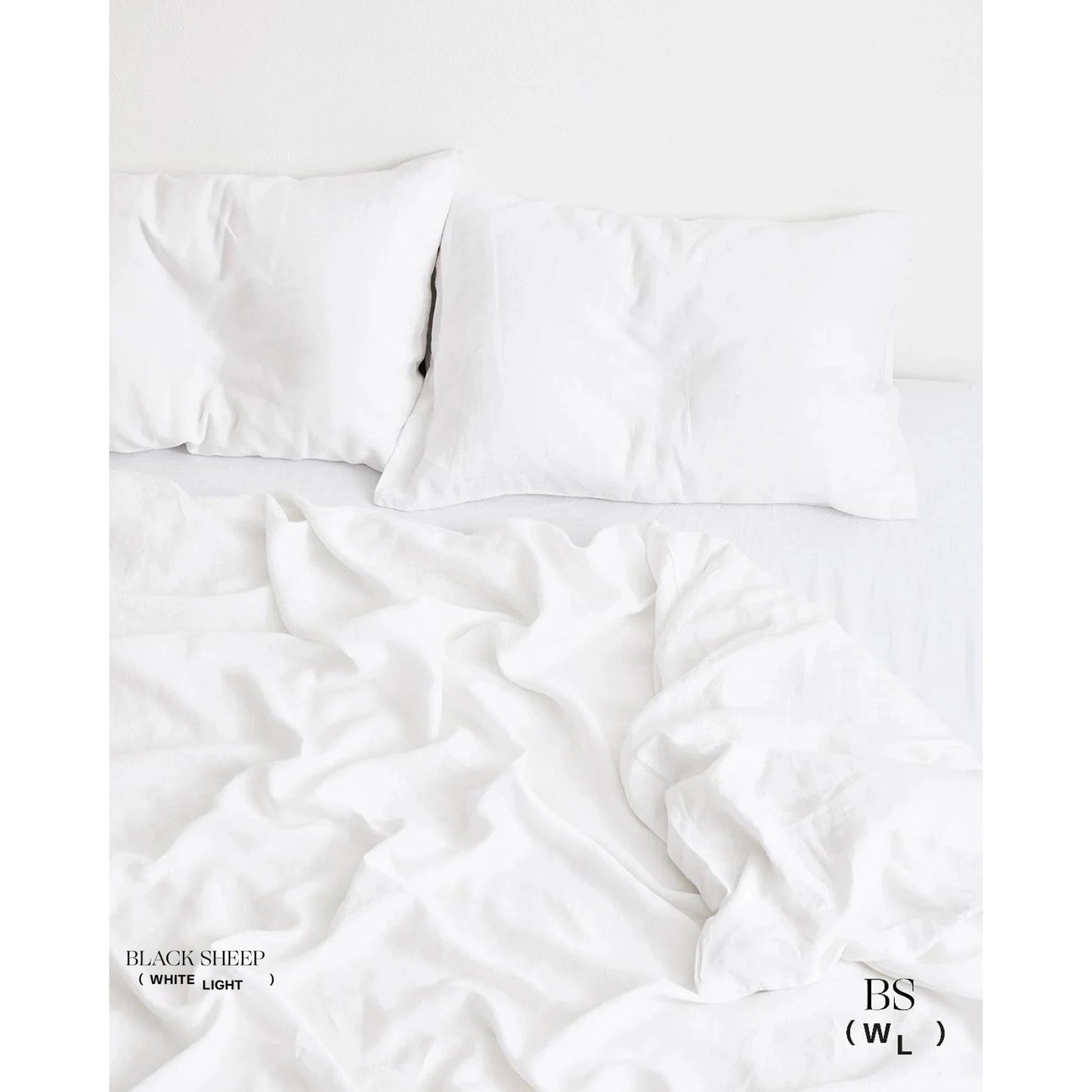 White Italian Linen Duvet Set