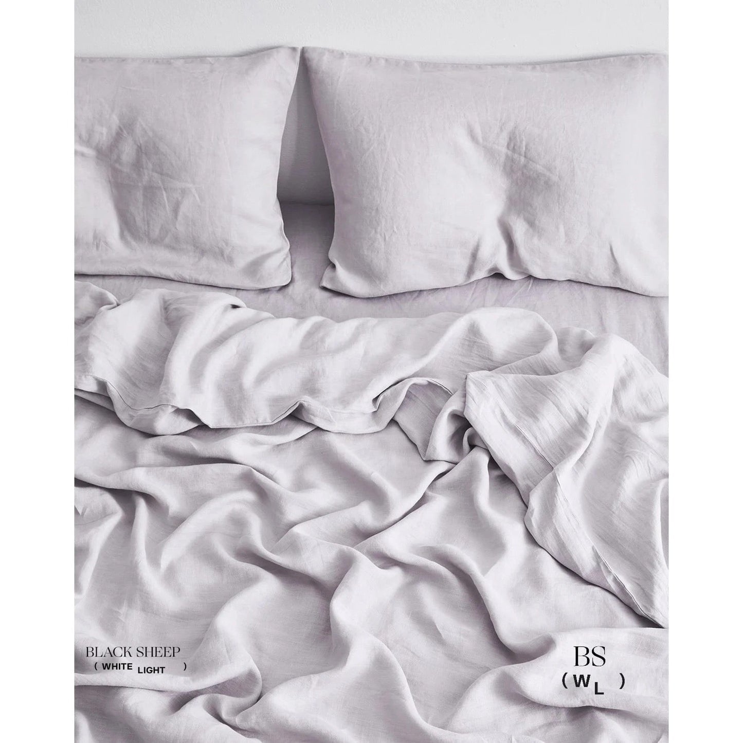 Lavender Grey Italian Linen Sheet Set