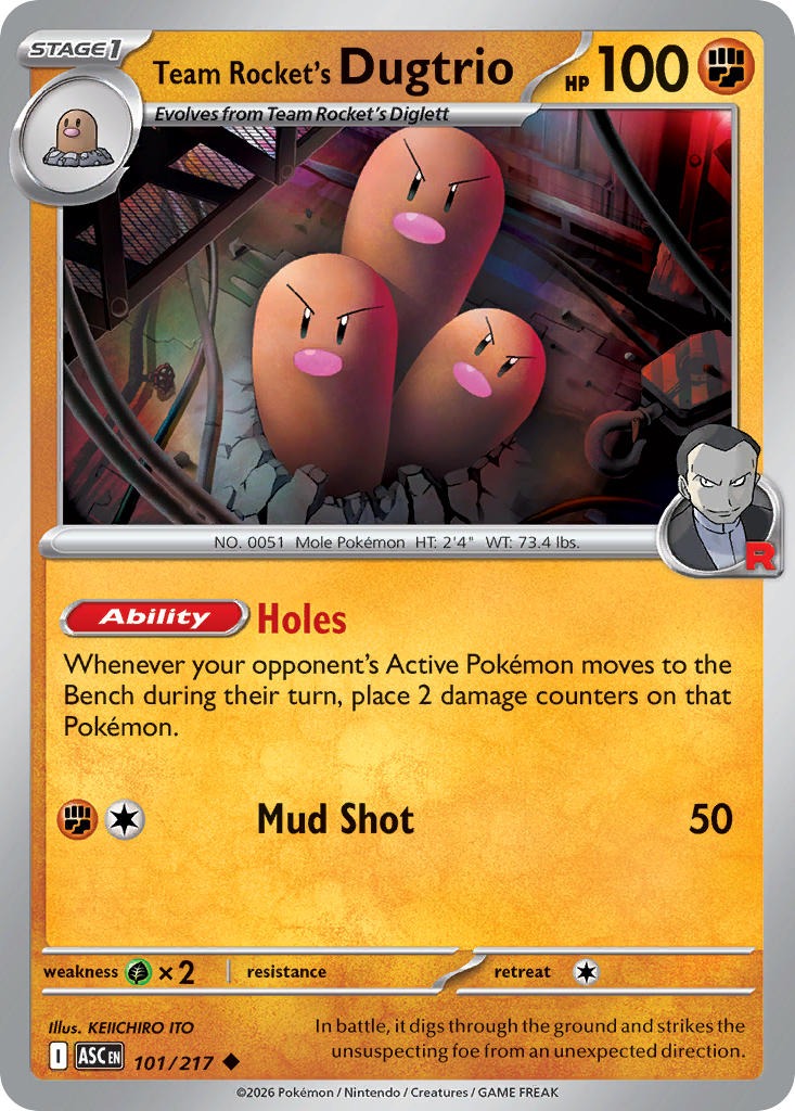 Team Rocket’s Dugtrio 101/217