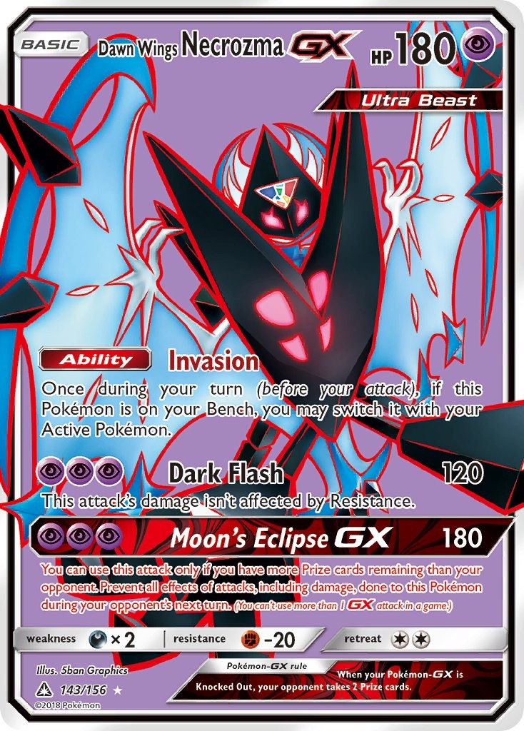 Dawn Wings Necrozma GX 143/156