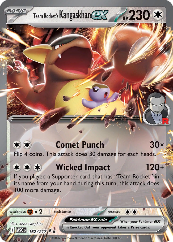 Team Rocket’s Kangaskhan ex 162/217