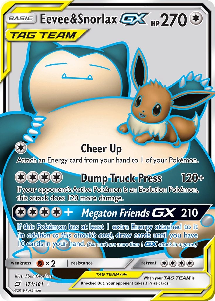 Eevee & Snorlax GX 171/181