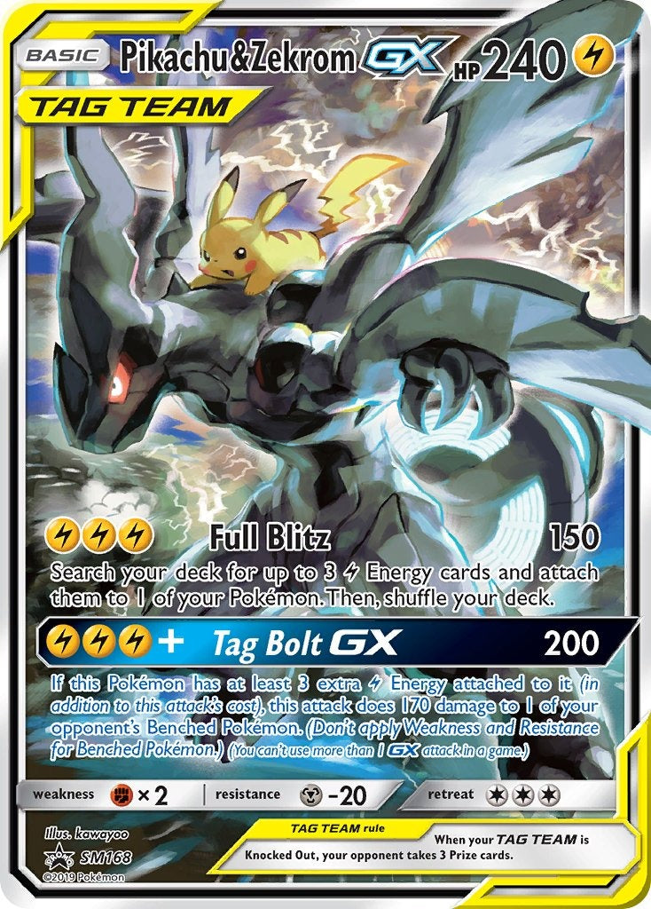 Pikachu & ZekromTag Team GX SM168