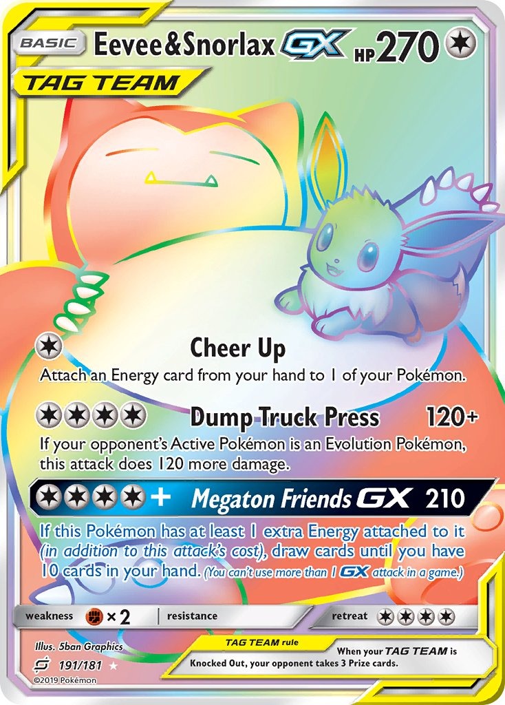 Eevee & Snorlax GX 191/181