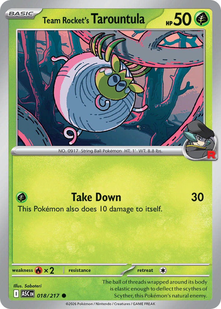 Team Rocket’s Tarountula 018/217