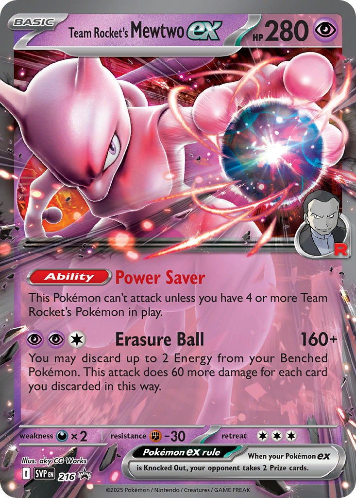 Team Rocket's Mewtwo ex 216