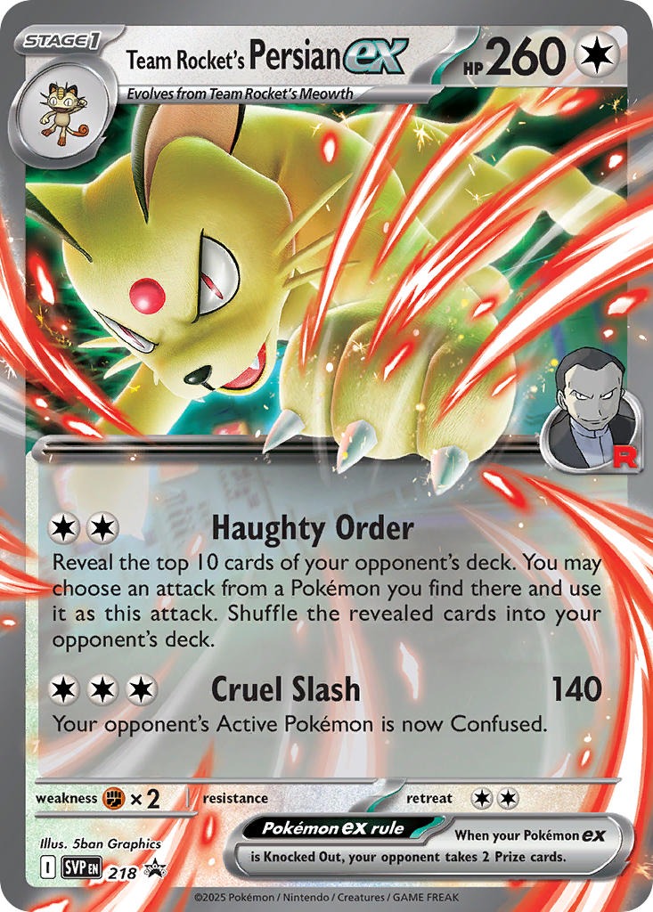 Team Rocket's Persian ex 218