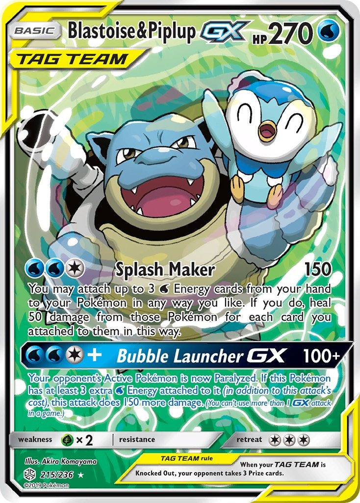 Blastoise & Piplup GX 215/236