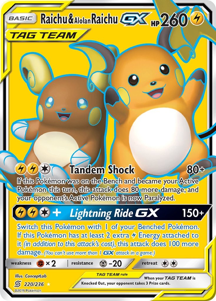 Raichu & Alolan Raichu GX 220/236