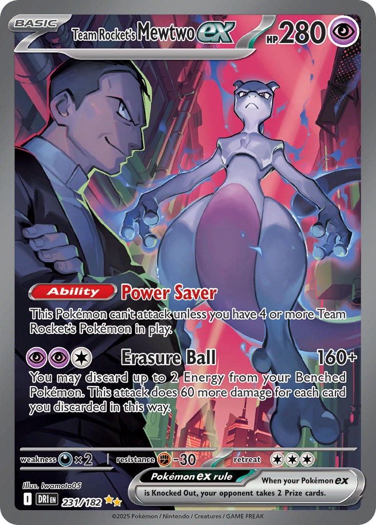Team Rocket’s Mewtwo ex 231/182