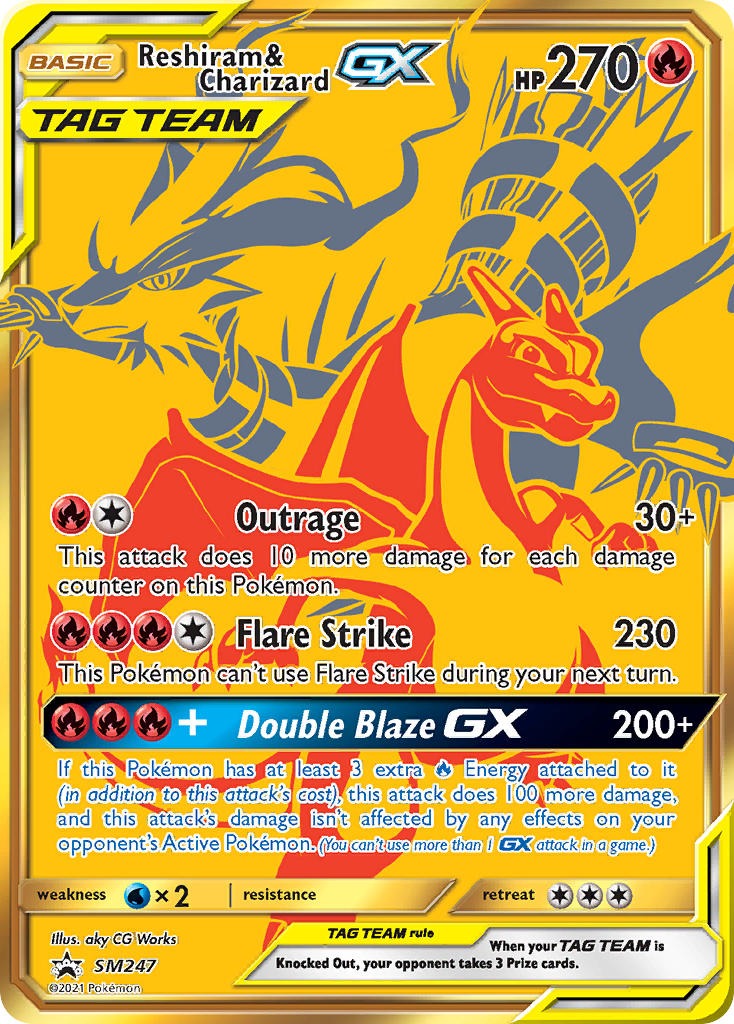 Reshiram & CharizardTag Team GX SM247