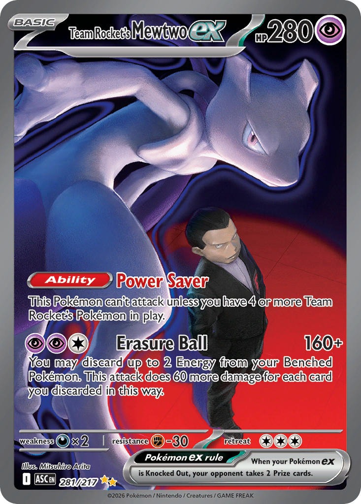 Team Rocket’s Mewtwo ex 281/217