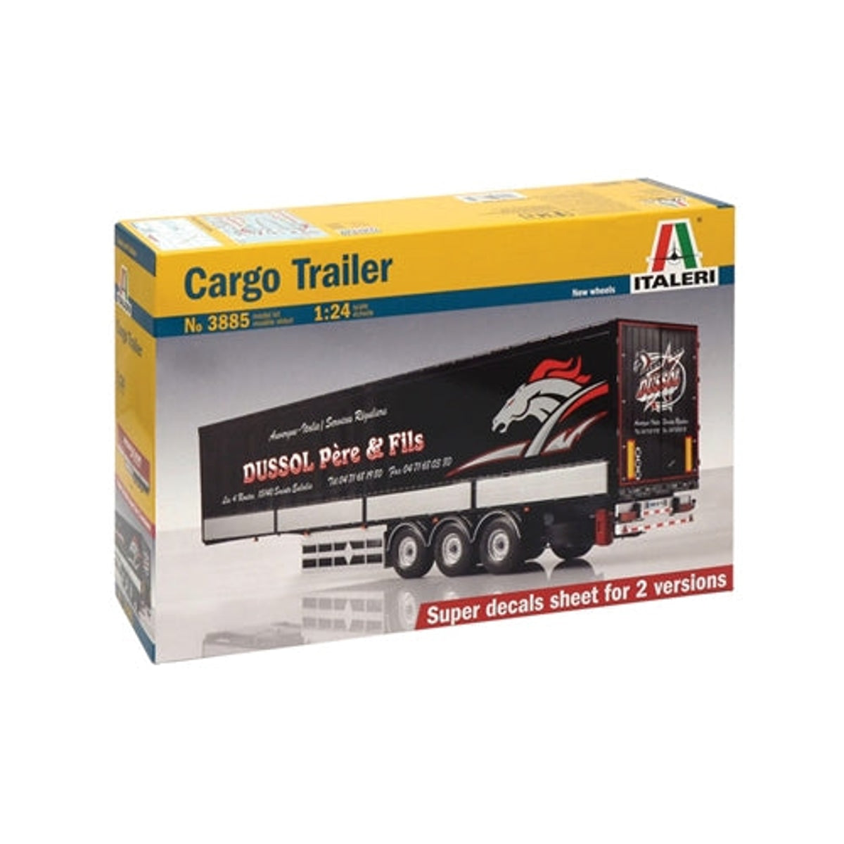 Italeri 3885 Cargo Trailer 1/24 Plastic Model Kit NIB