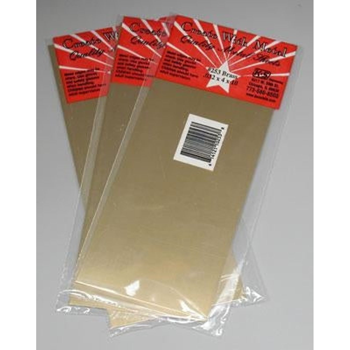 K&S Precision Metals #253 Brass Sheet 0.032" x 4" x 10" NIB