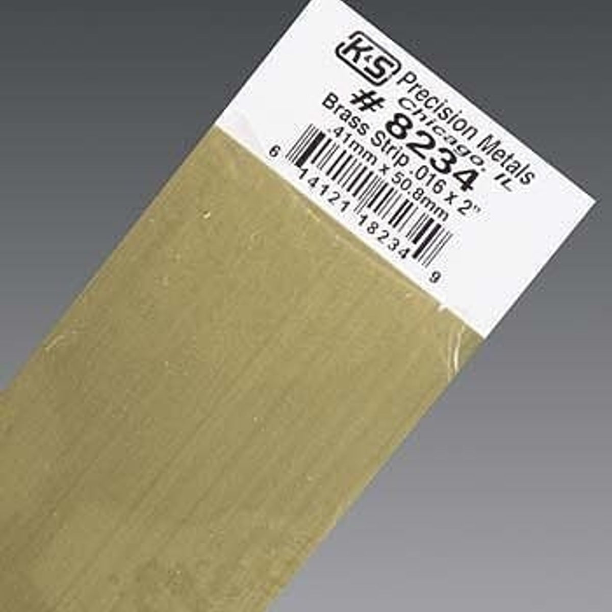 K&S Precision Metals #8234 Brass Strip 0.016" x 2" x 1' NIB