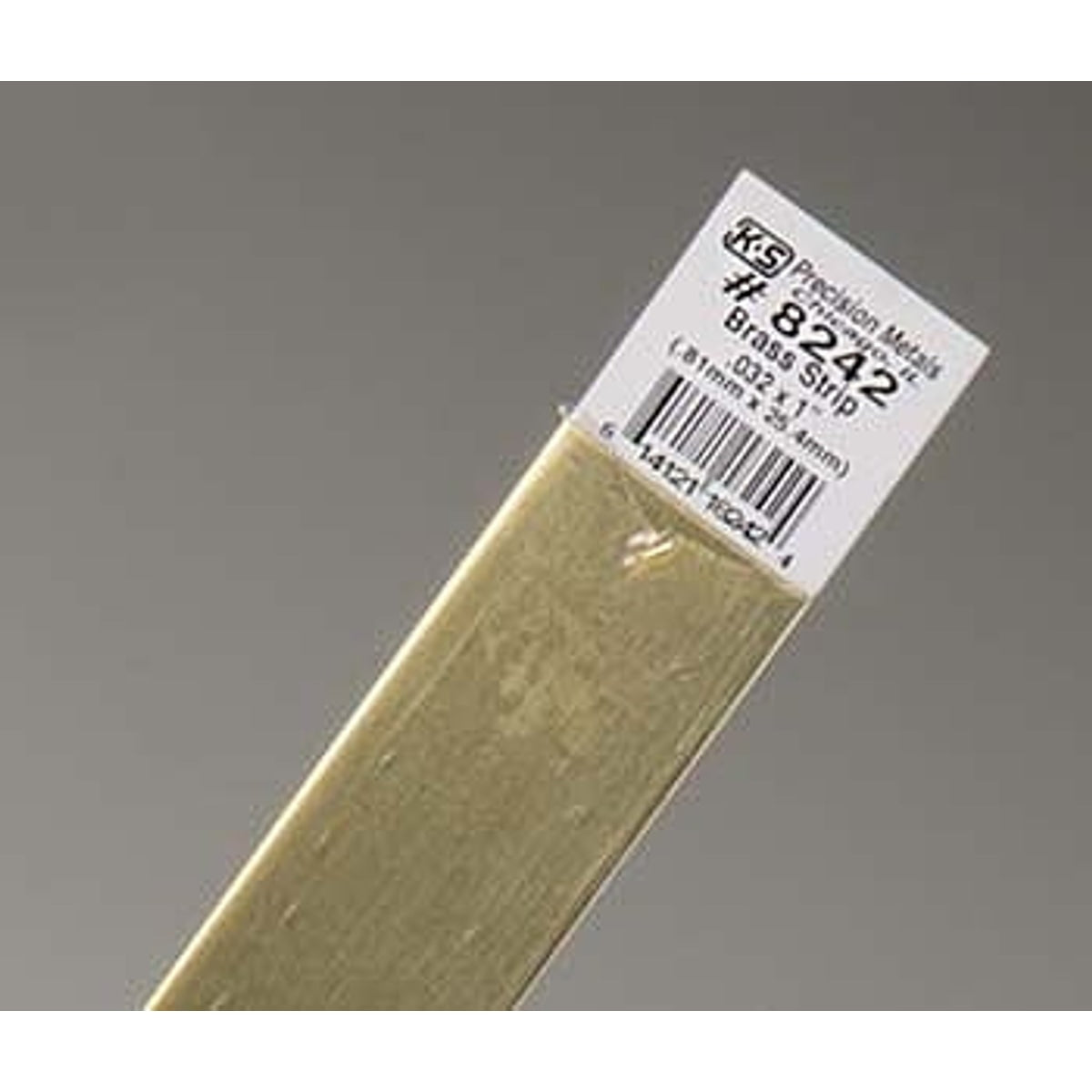 K&S Precision Metals #8242 Brass Strip 0.032" x 1" x 1' NIB