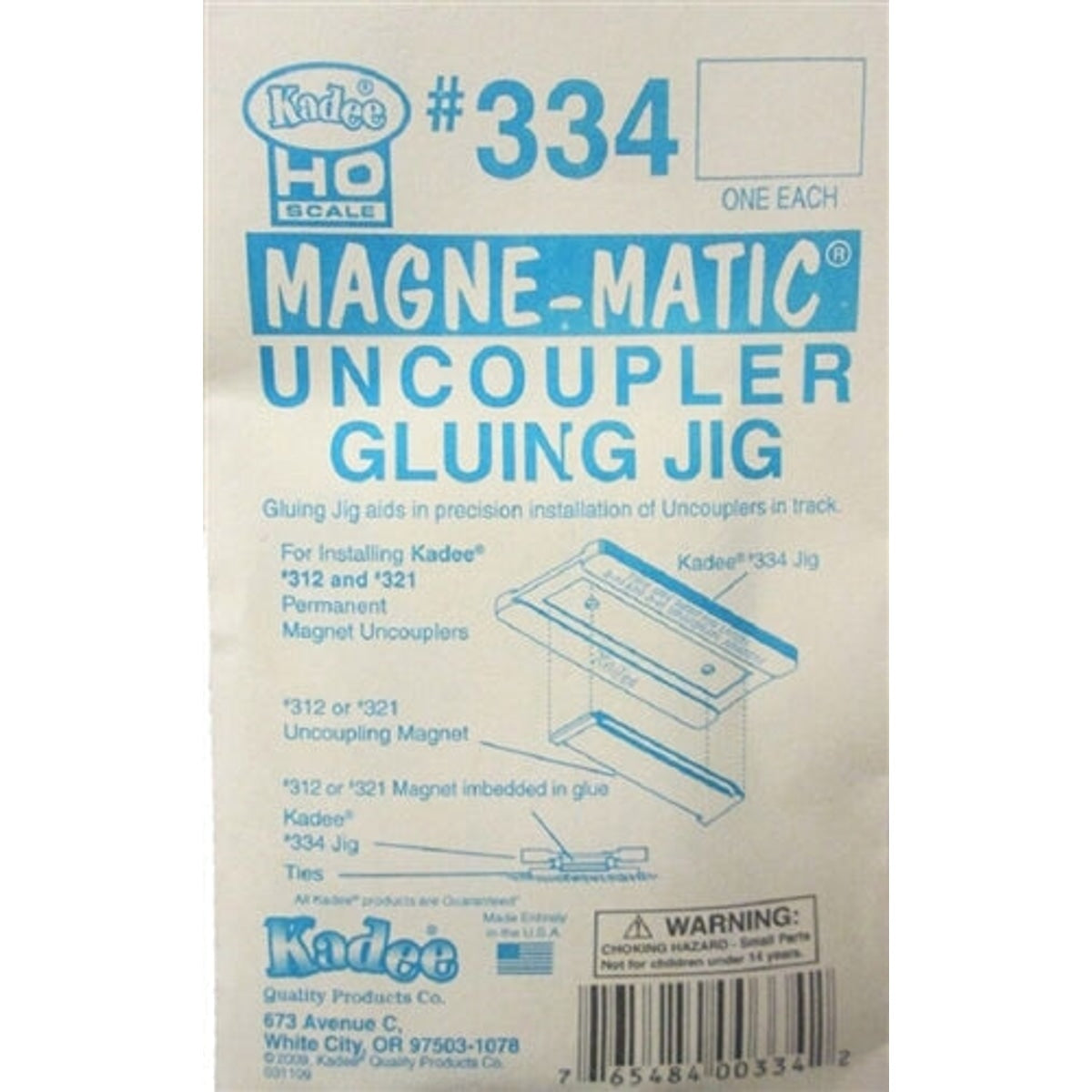 Kadee #334 Uncoupler Gluing Jig For Installing #380-312, 321 & 322 Uncouplers