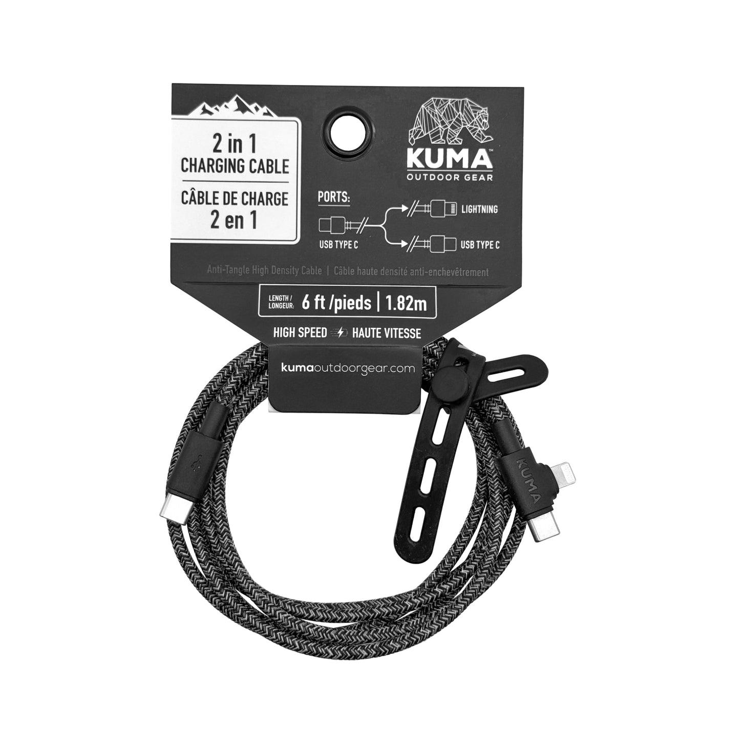 Kuma 2 in 1 Charging Cable