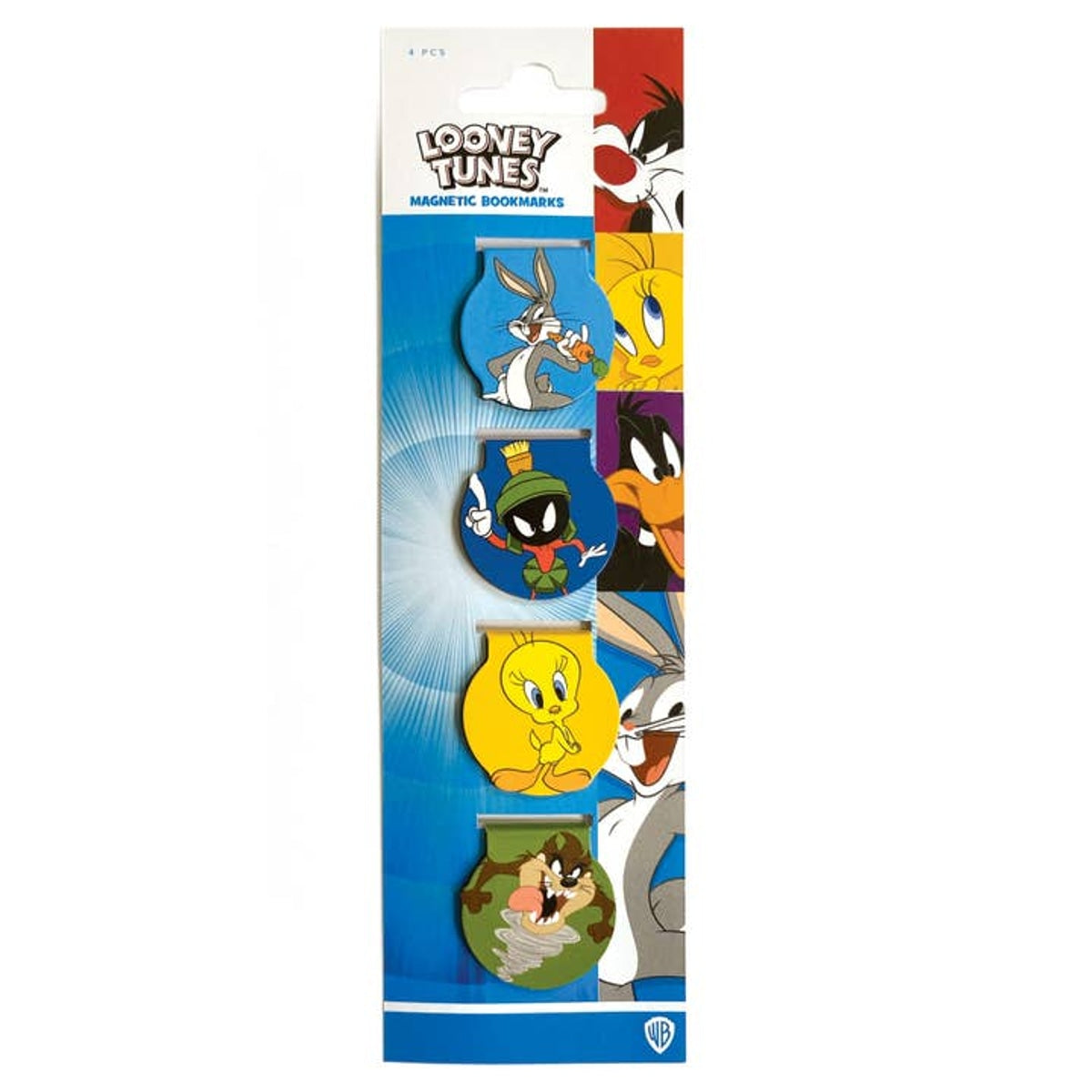 Looney Tunes Magnetic Bookmarks 4pk
