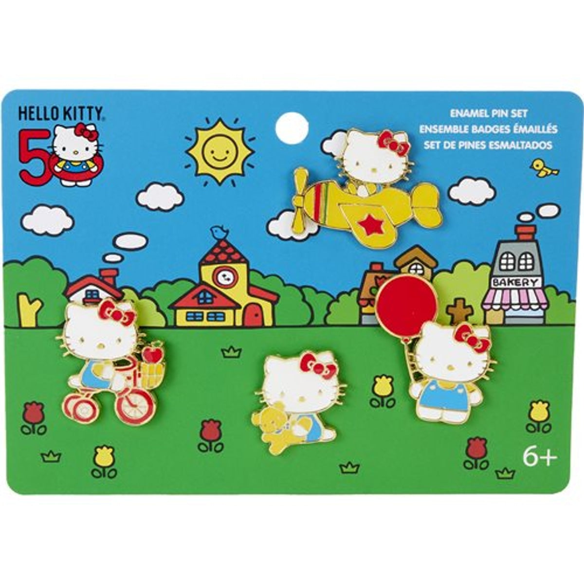 Loungefly Hello Kitty 50th Anniversary Classic 4pc Pin Set