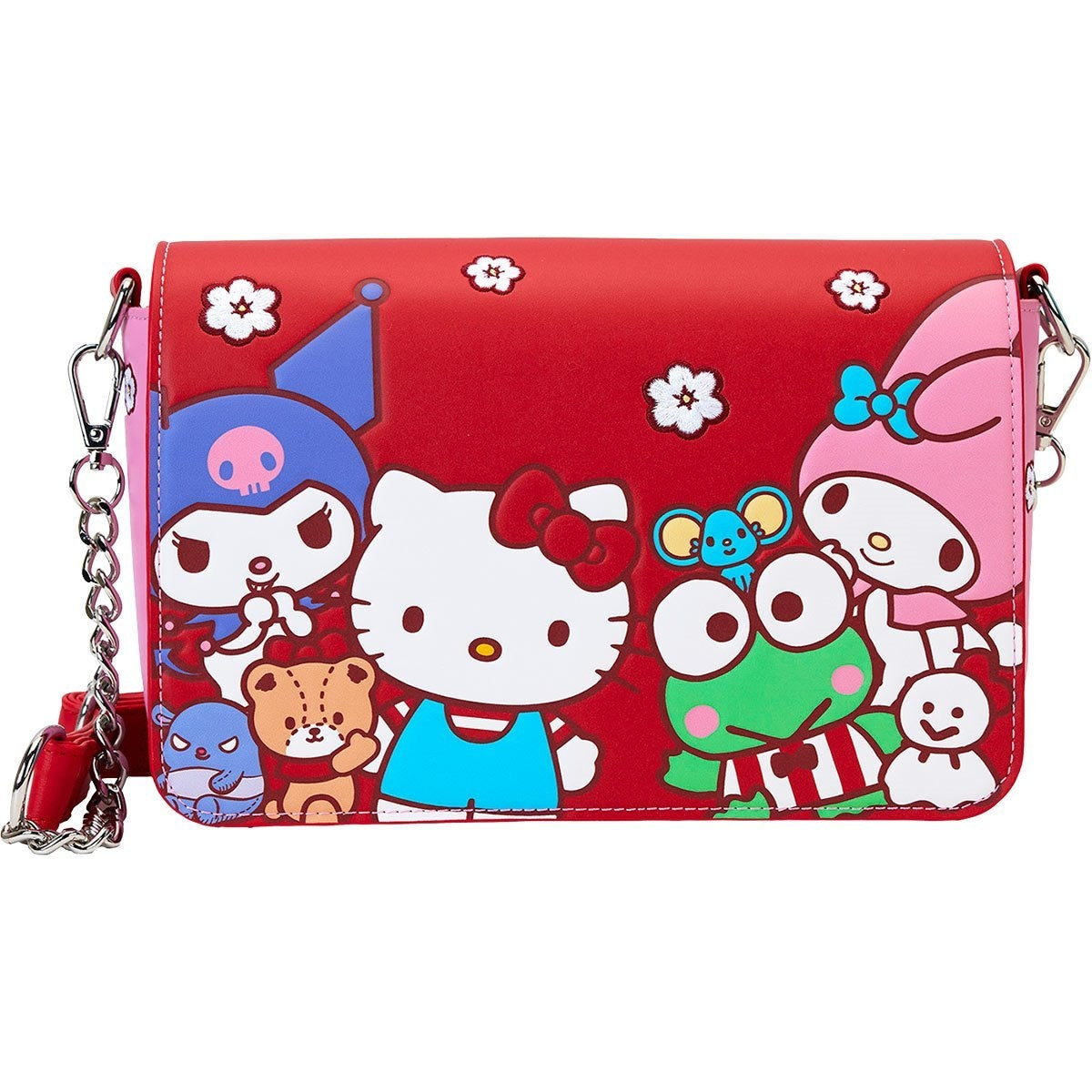 Loungefly Hello Kitty & Friends Pink and Red Color Block Series Crossbody Bag