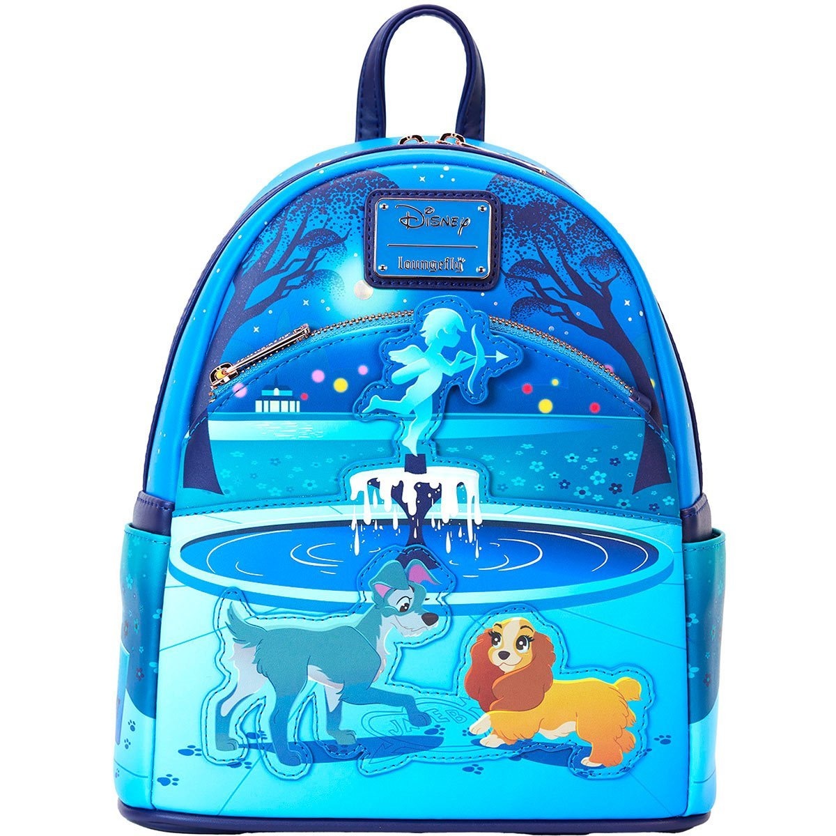 Loungefly Lady and the Tramp 70th Anniversary Fountain of Love Mini-Backpack