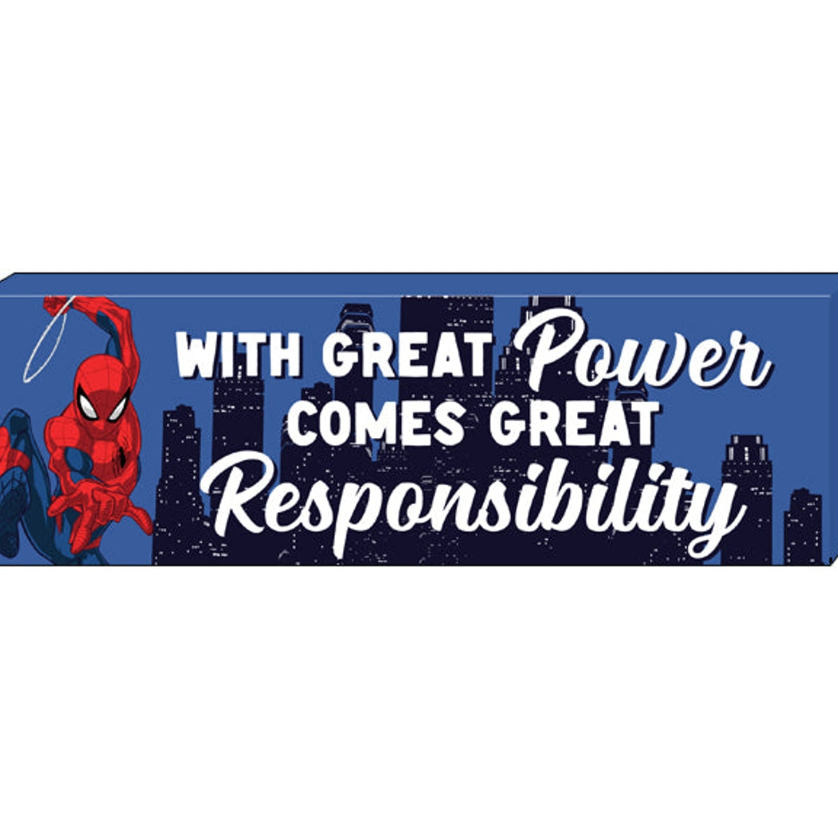 Marvel Spider-Man 3.75" x 12" x 1.5" Box Sign