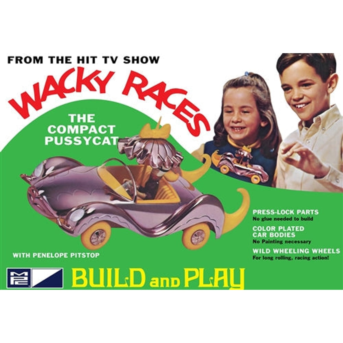 MPC MPC934 Wacky Races Compact Pussycat 1/32 Scale Plastic Model Snap Kit NIB