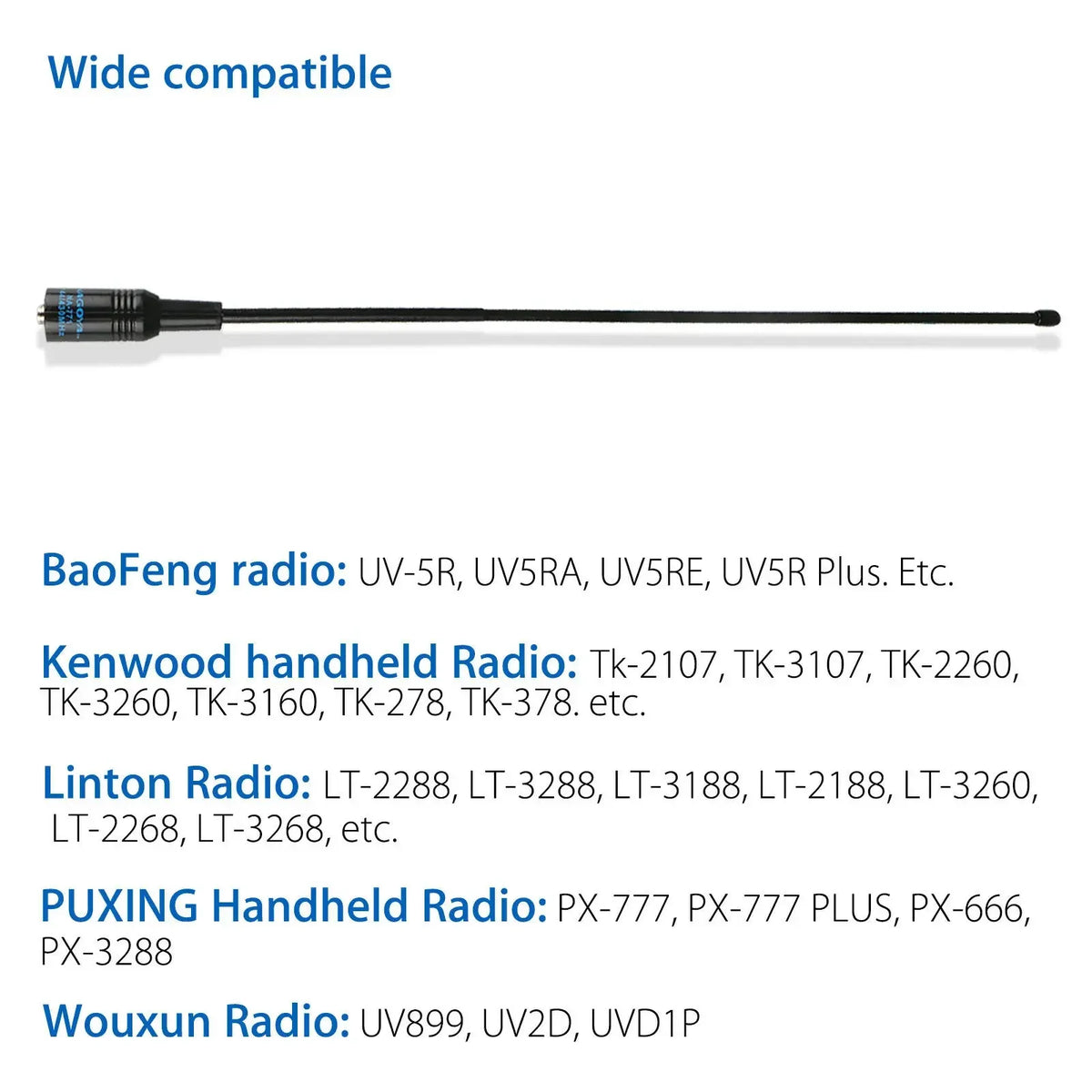 Long NA-771 Dual-Band Antenna for Baofeng Radios