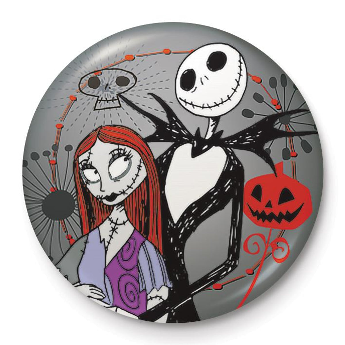 Nightmare Before Christmas Jack & Sally 25mm Button