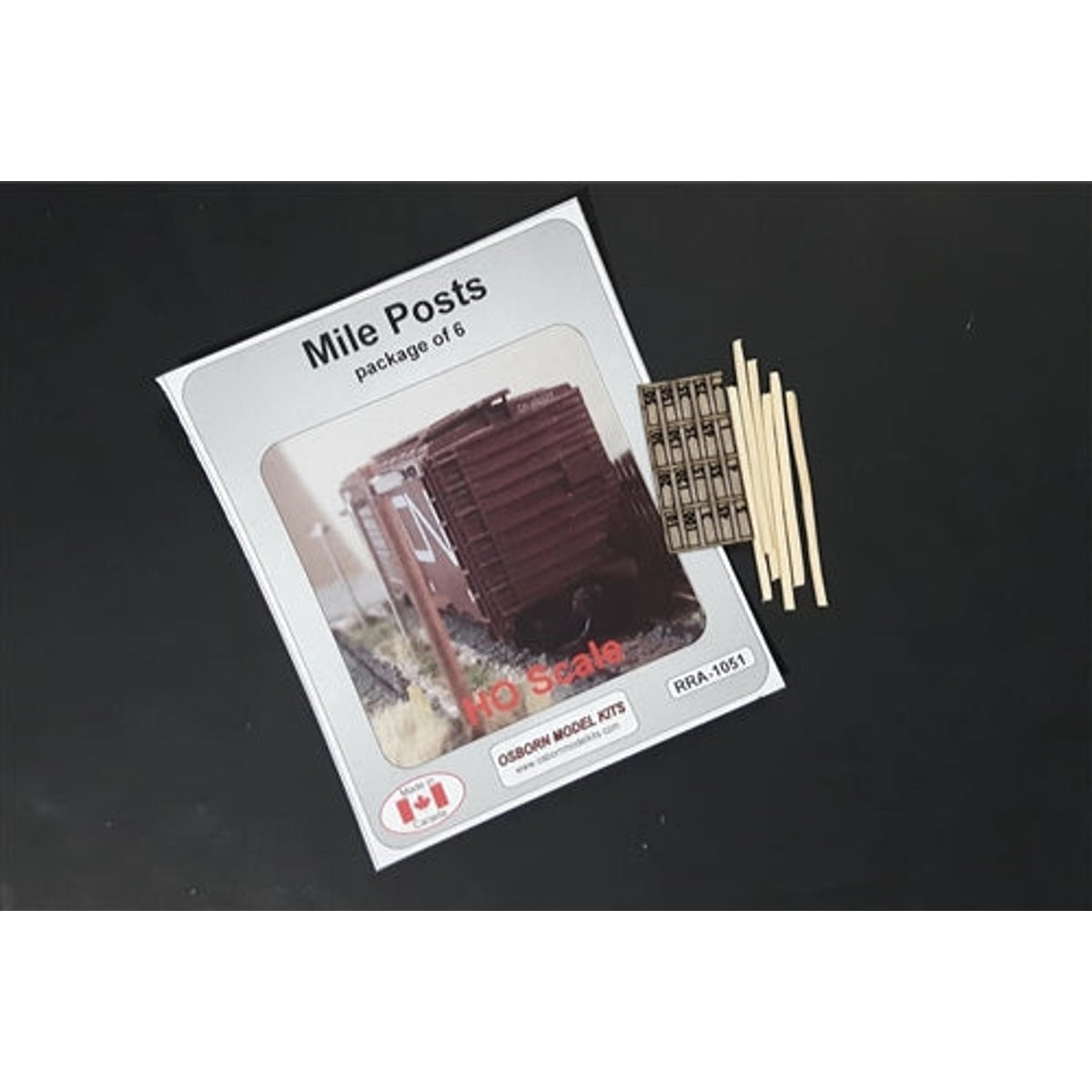 Osborn Model Kits RRA-1051 HO Miles Post Laser Cut Wood KIT NIB