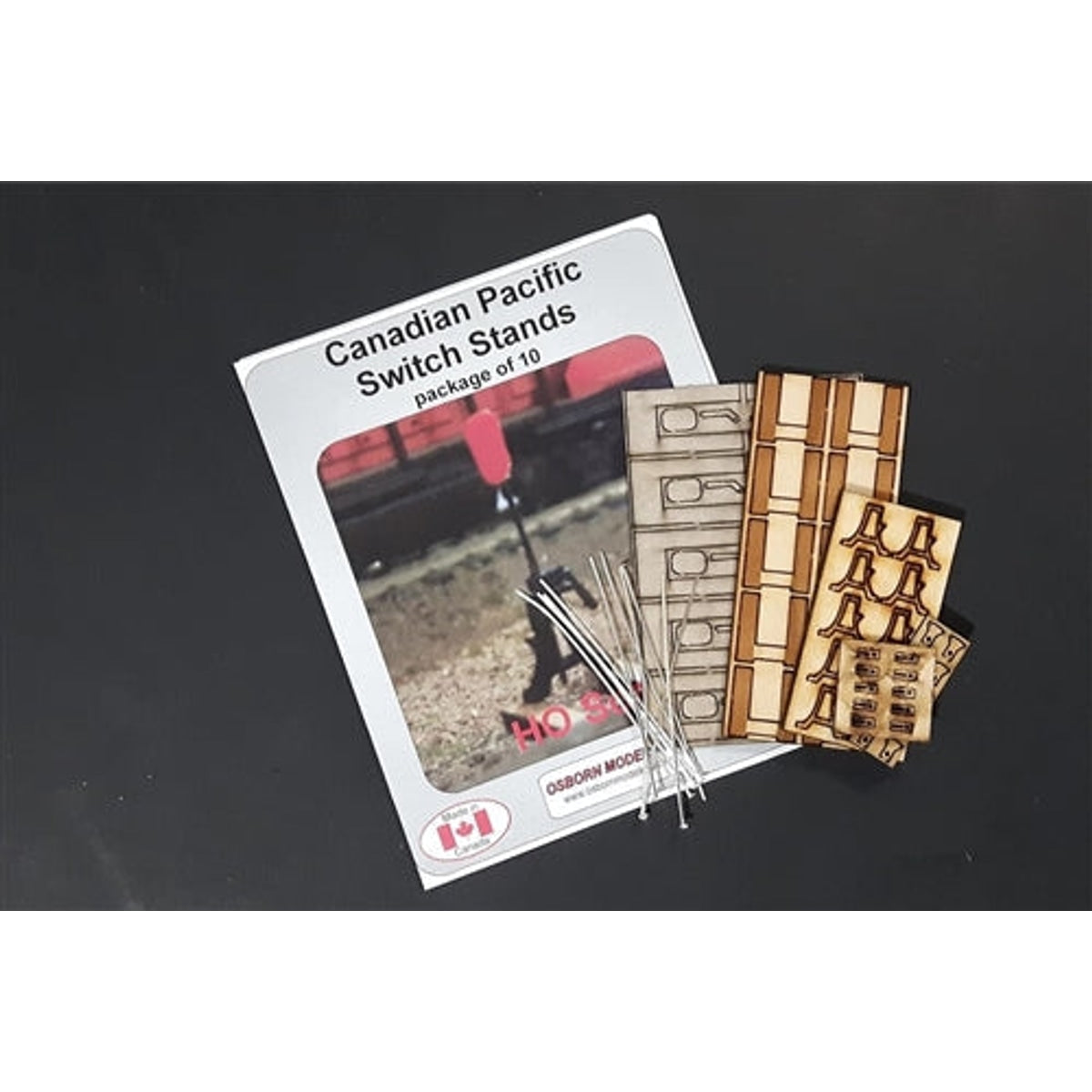 Osborn Model Kits RRA-1060 HO Canadian Pacific Switch Posts Laser Cut Wood KIT NIB