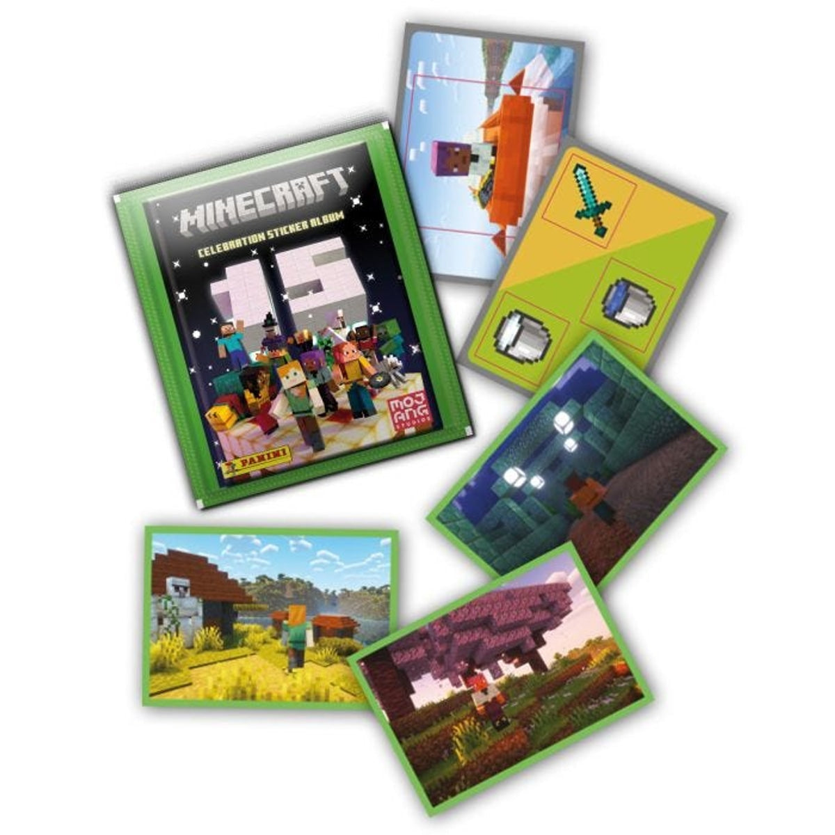 Panini Minecraft 15th Anniversary Celebration Sticker Pack