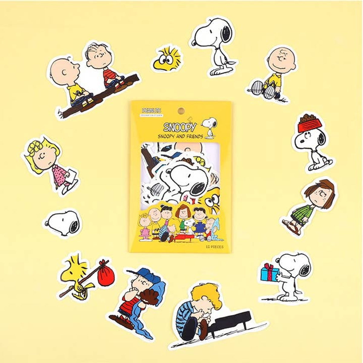 Peanuts & Snoopy Deco Variety Stickers (12pcs)