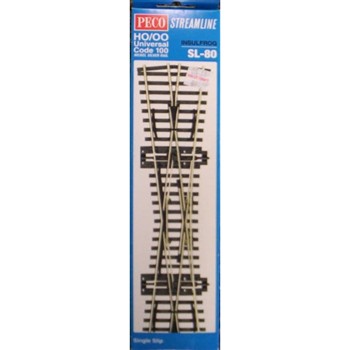 Peco Streamline SL-80 HO / OO Universal Code 100 Nickel Silver Rail Insulfrog Single Slip Turnout Switch