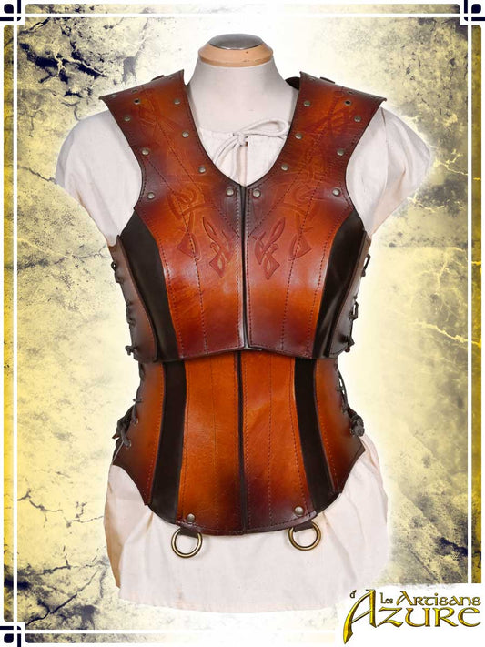 Light Shieldmaiden Leather Armor - Epic/Amber