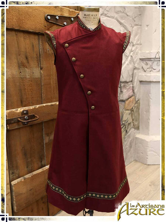 Unique Striking Red Sleeveless Coat
