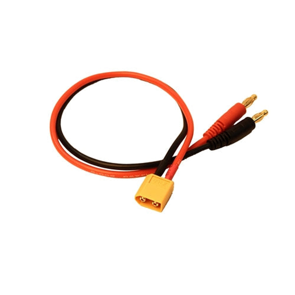 Racers Edge Charge Adapter: Male XT60 to Male 4mm Bullets-300mm Wire
