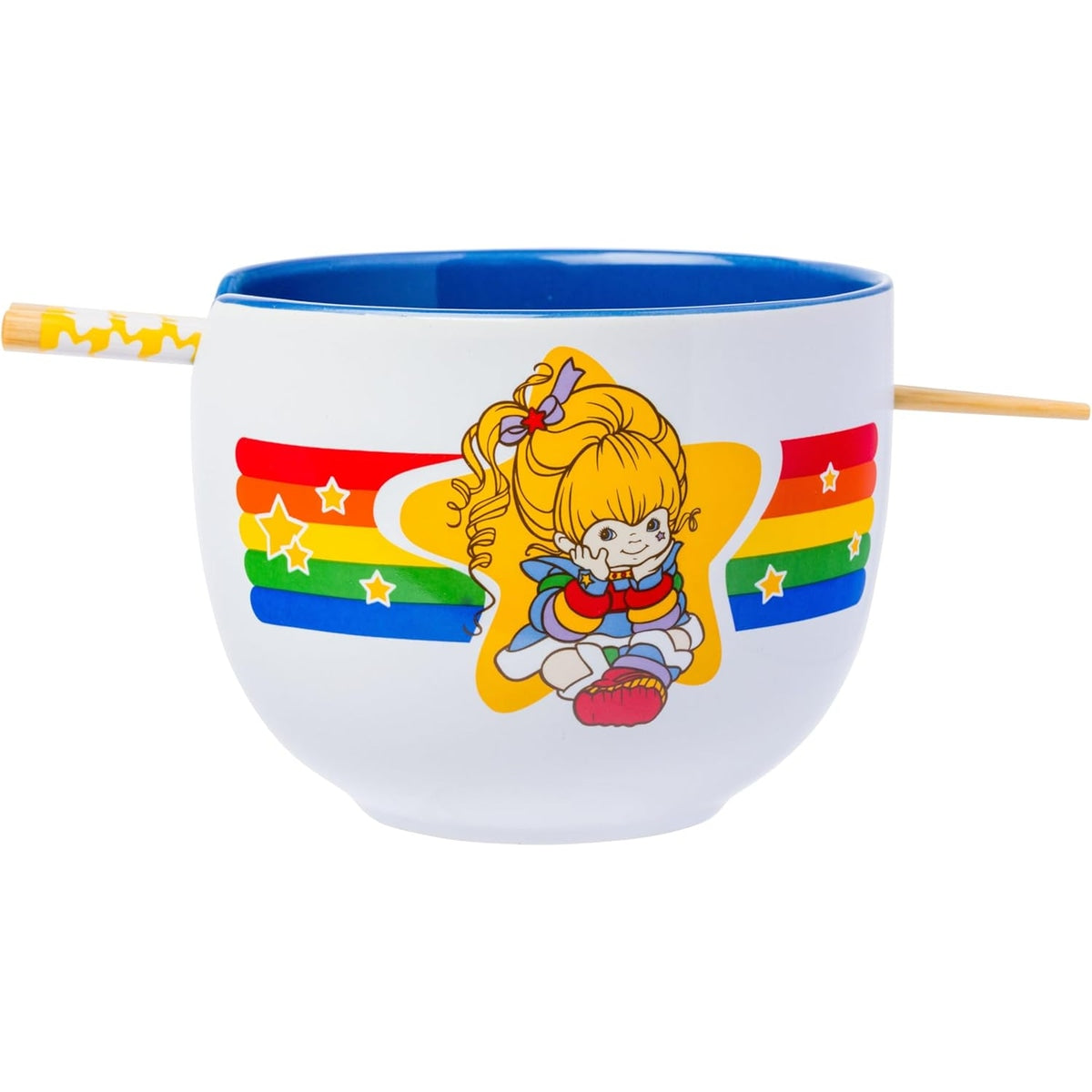 Rainbow Brite Rainbow Border Star 20oz Ceramic Ramen Bowl