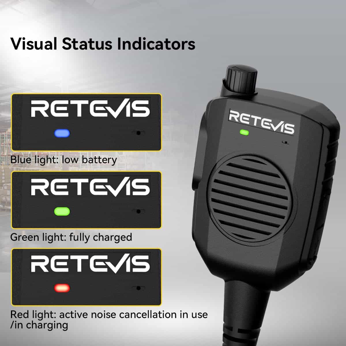 Retevis HK011 Amateur Ham Two-Way Radio Speaker Microphone With AI Noise Canceling Microphone 2 Pin K Plug