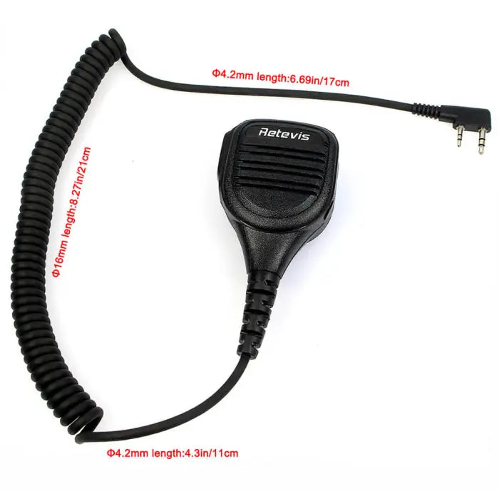Retevis Medium Duty Speaker Microphone - "K" Plug - C9050A