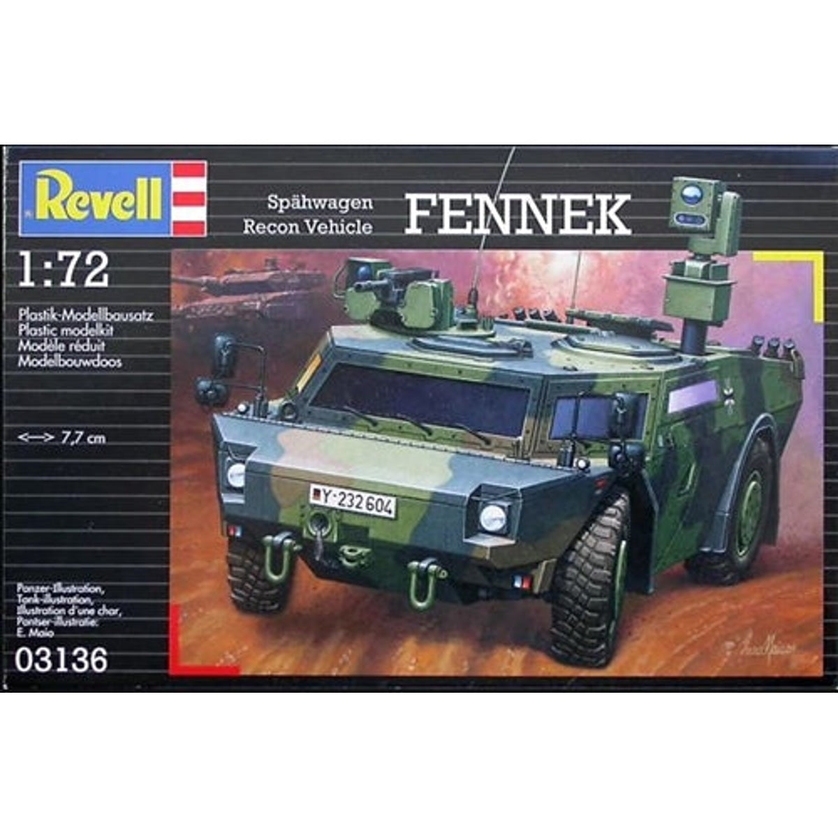 Revell Germany 03136 Fennek Recon Vehicle 1/72 Scale Plastic Model Kit NIB