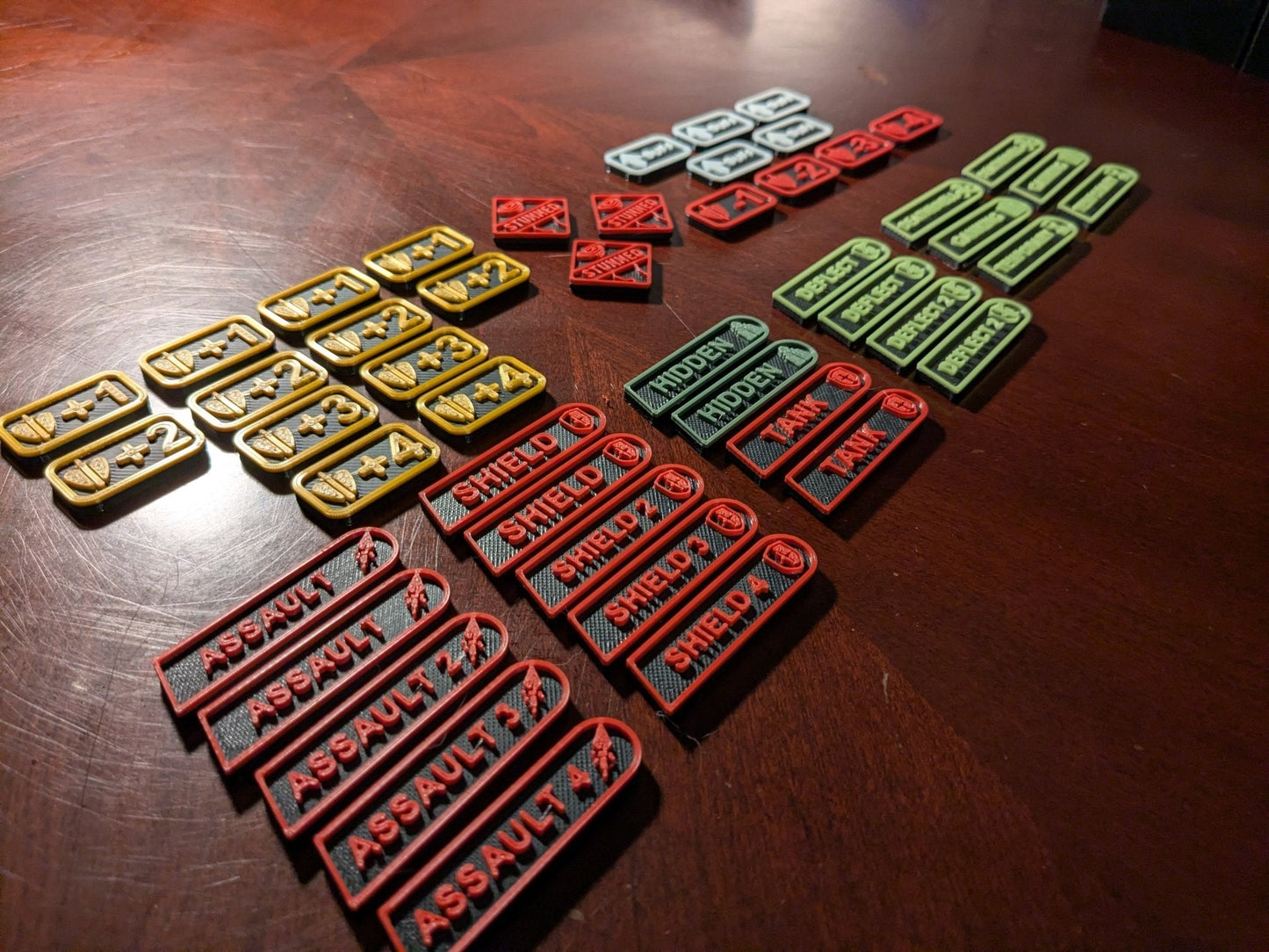 Riftbound TCG Token Set – 48 Pieces with Empowered, Buff, + Stun with Case (Unofficial)