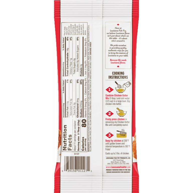 Louisiana Fish Fry Products Crispy Spicy Chicken Fry Coating, 9 oz Bag