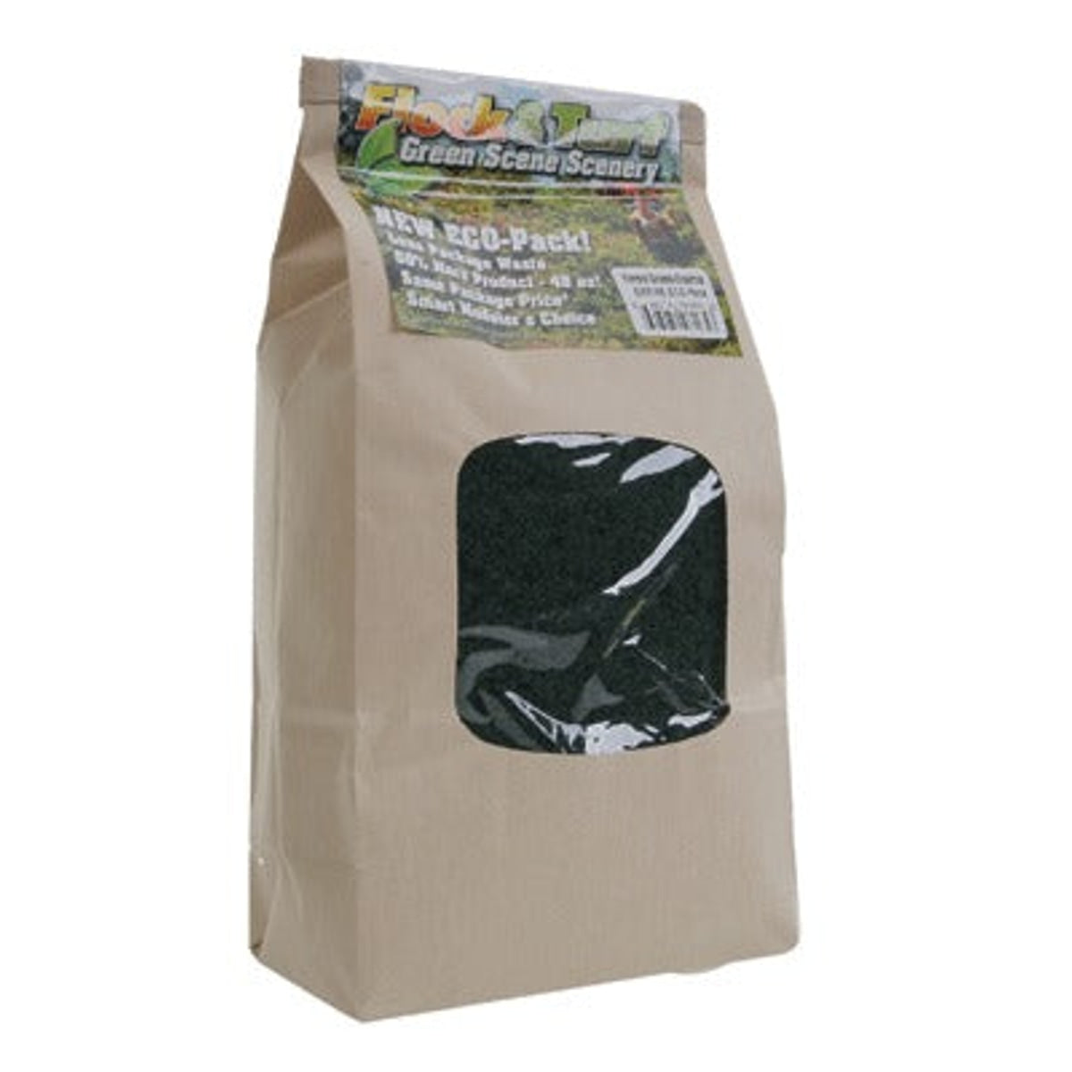 Scenic Express Flock & Turf Ground Cover ECO Pack Bag Coarse Forest Green 48oz 1.4L