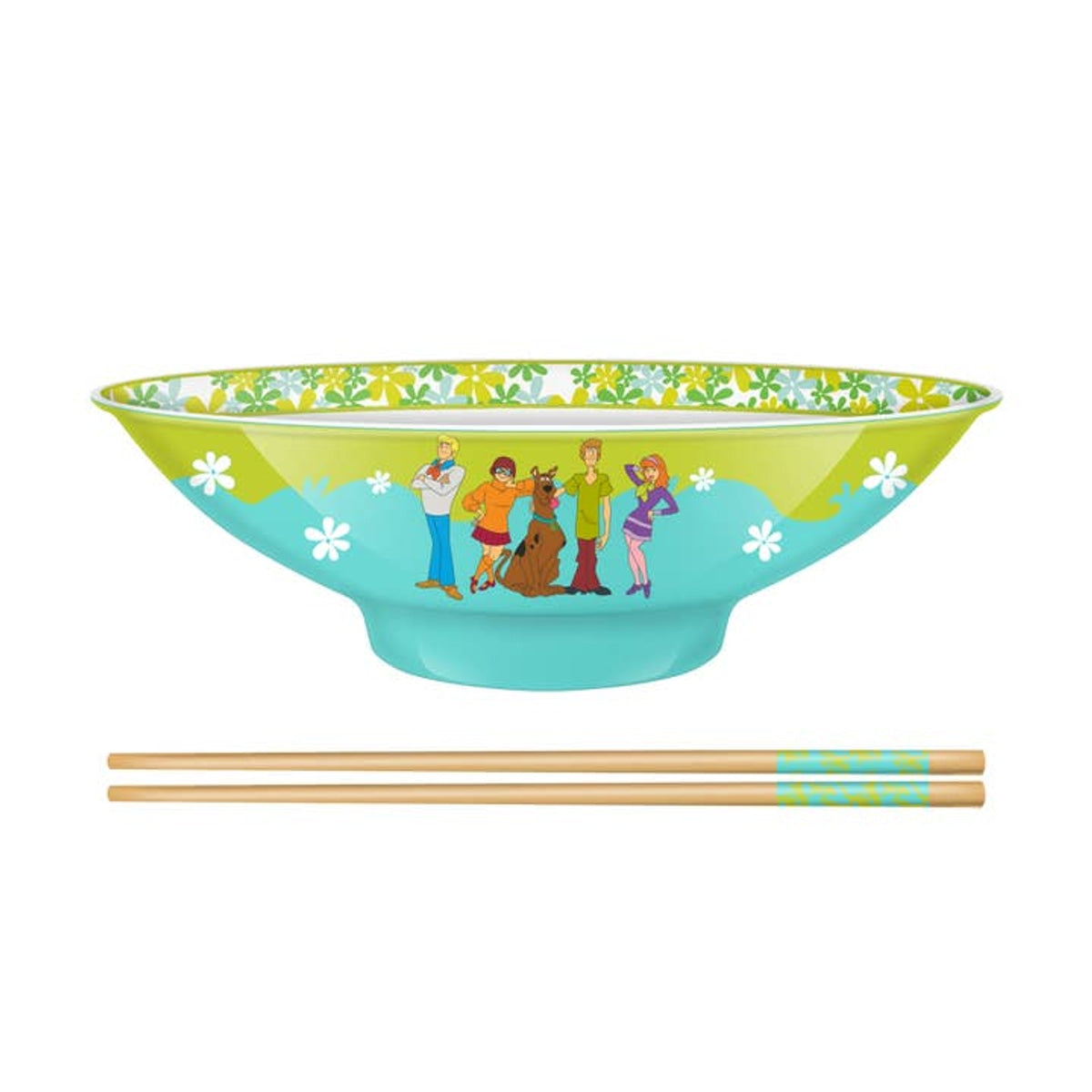 Scooby Doo Gang Flower Pattern 30oz Ceramic Ramen Bowl