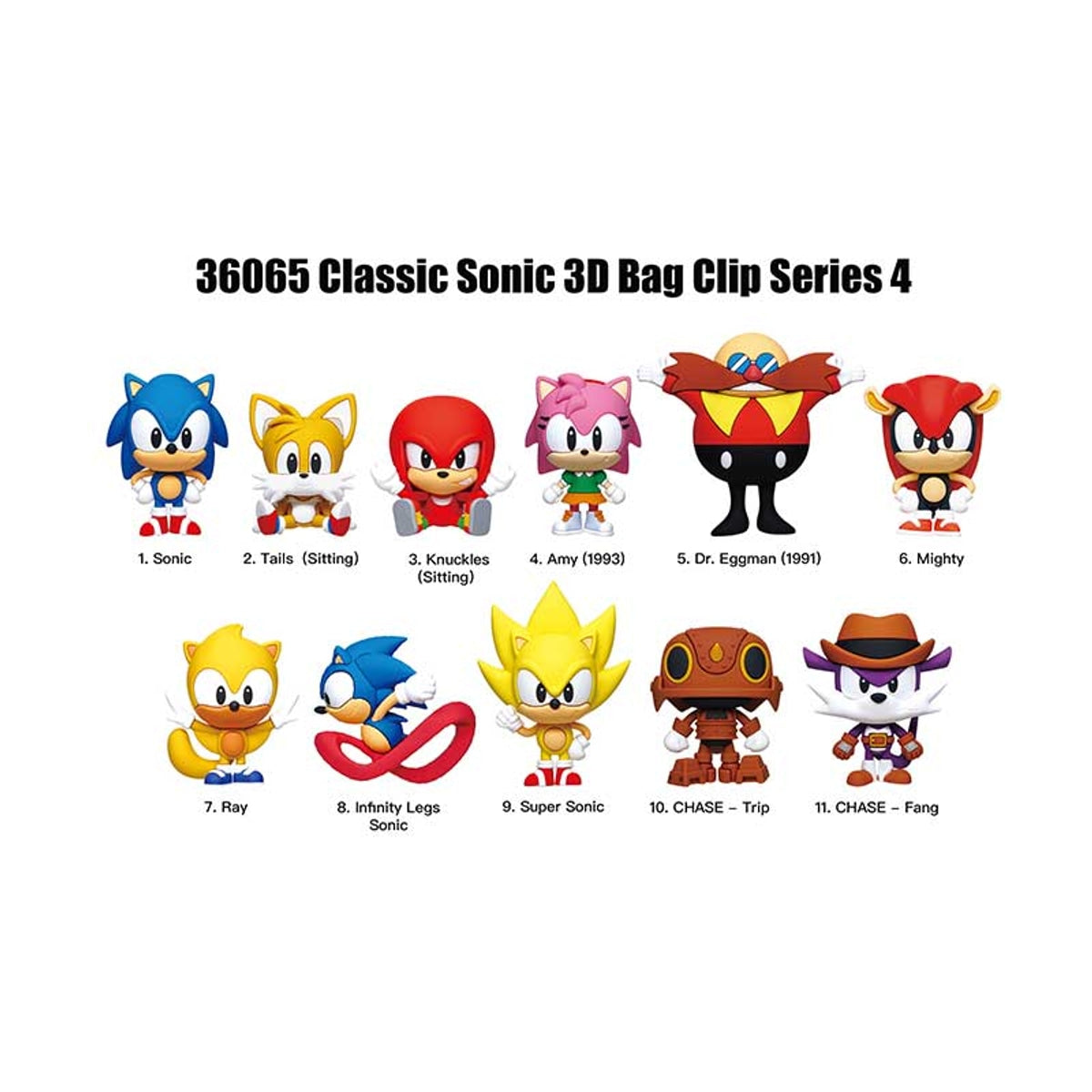 Sonic the Hedgehog Series 4 Mystery 3D Foam Bag Clip