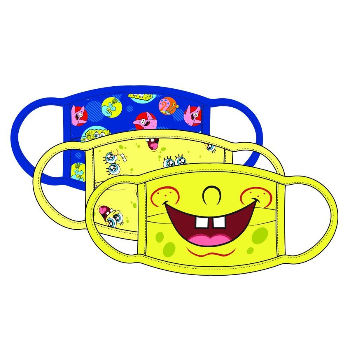 Spongebob 3pk Youth Masks