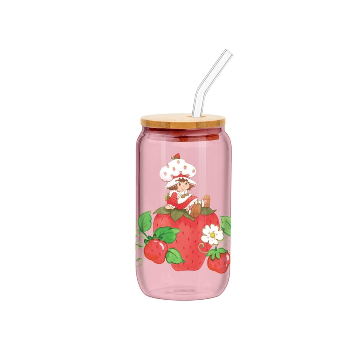 Strawberry Shortcake Sitting Strawberry 16oz Glass Tumbler