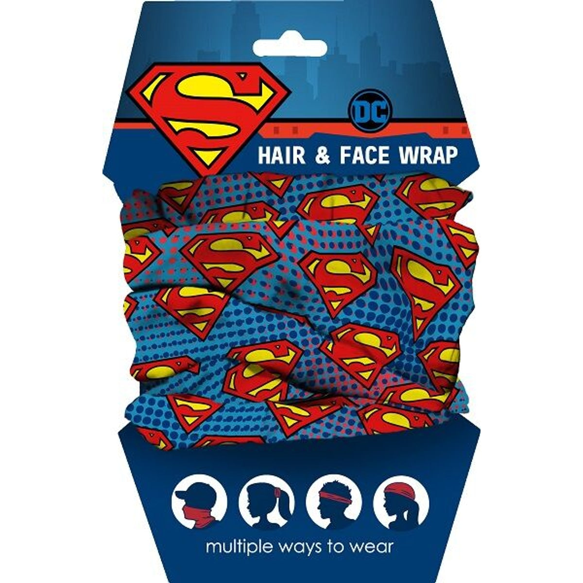 Superman Youth Hair & Face Wrap